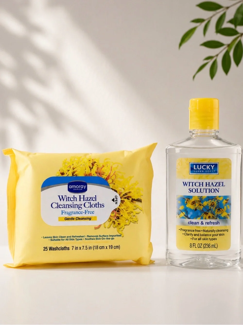 Amoray Witch Hazel Cleansing Cloths and Solution